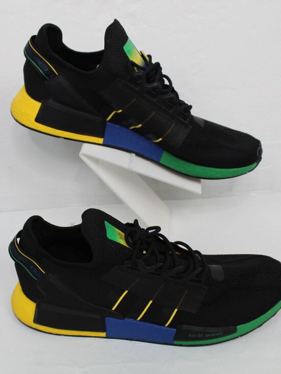 Adidas NMD R1 V2 Rio De Janeiro Black Textile Mens Lace Up Trainers FY1255 Sz 14 main image 11